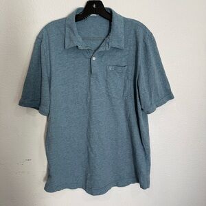 Criquet Short Sleeve Polo Shirt Heathered Blue Men’s Size Large